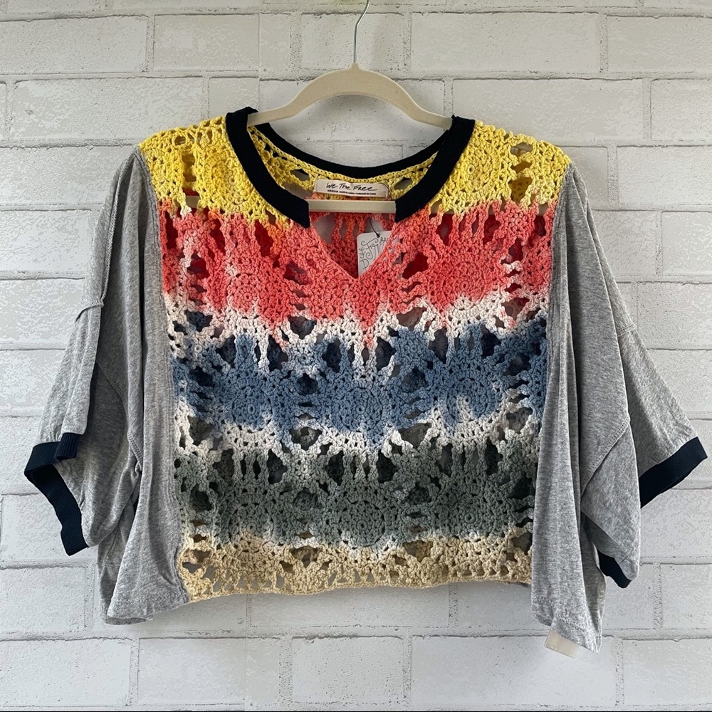 Free People We The Free Joshua Crochet Tee